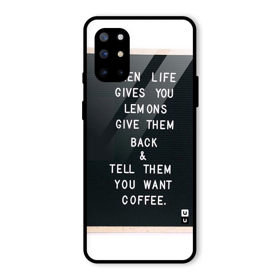 No Lemon Only Coffee Glass Back Case for OnePlus 8T