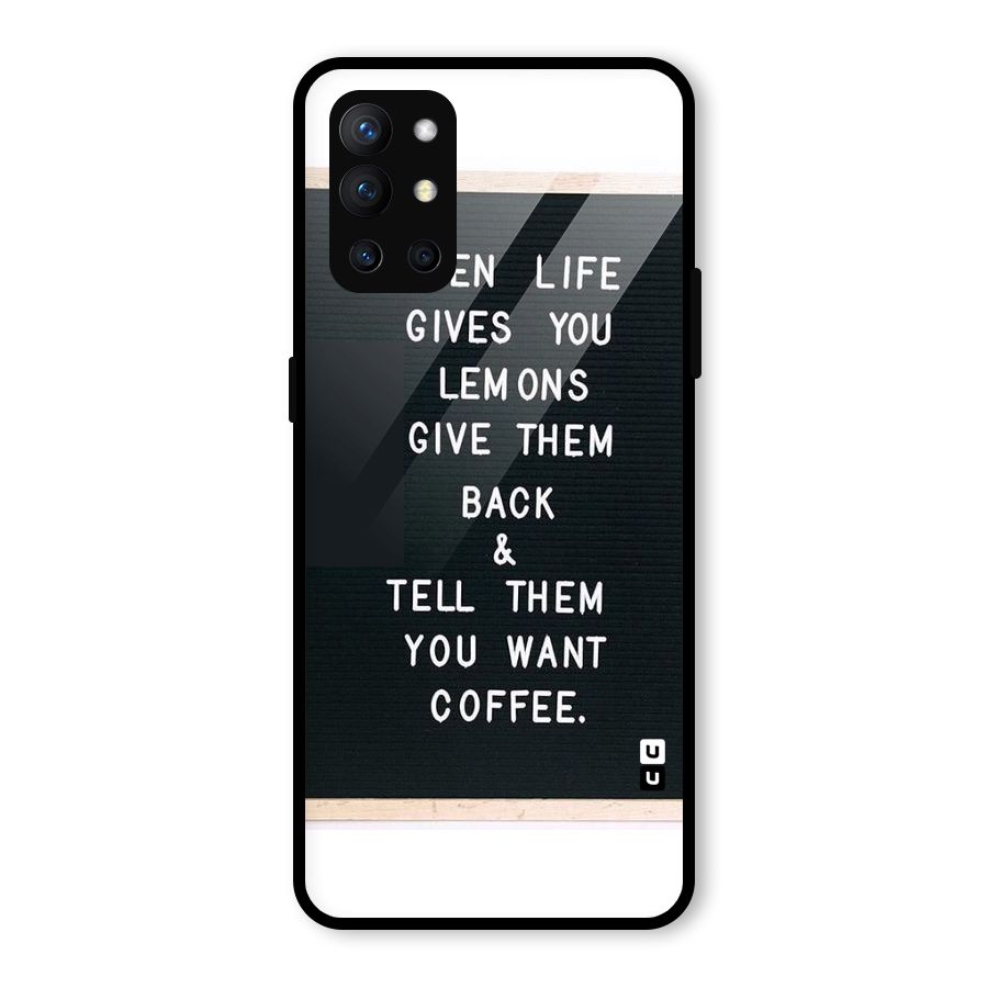 No Lemon Only Coffee Glass Back Case for OnePlus 9R