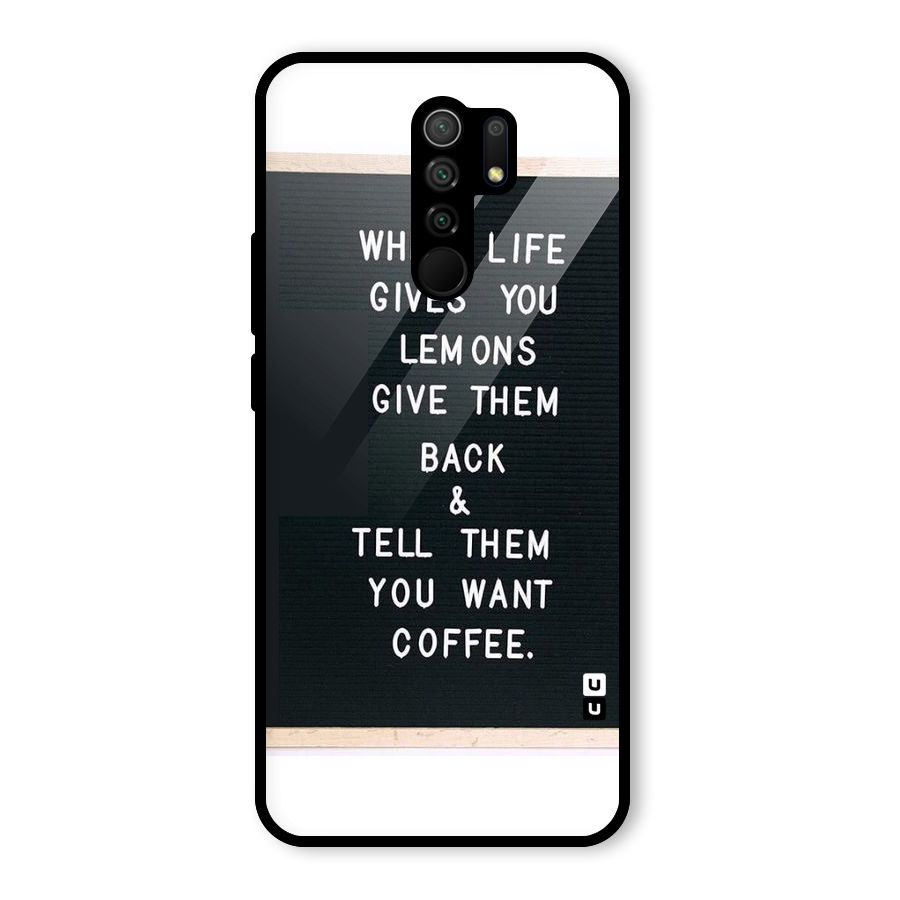 No Lemon Only Coffee Glass Back Case for Poco M2