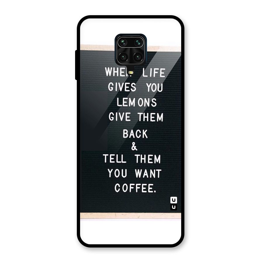 No Lemon Only Coffee Glass Back Case for Poco M2 Pro