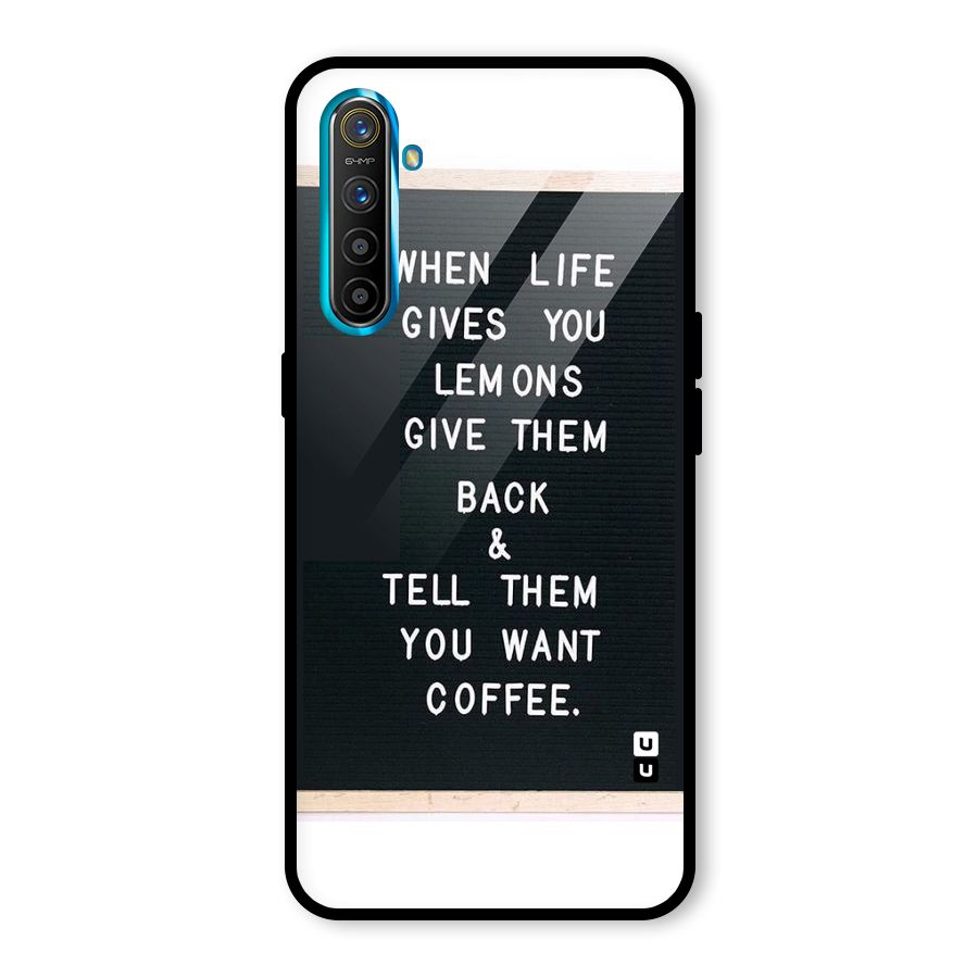 No Lemon Only Coffee Glass Back Case for Realme X2