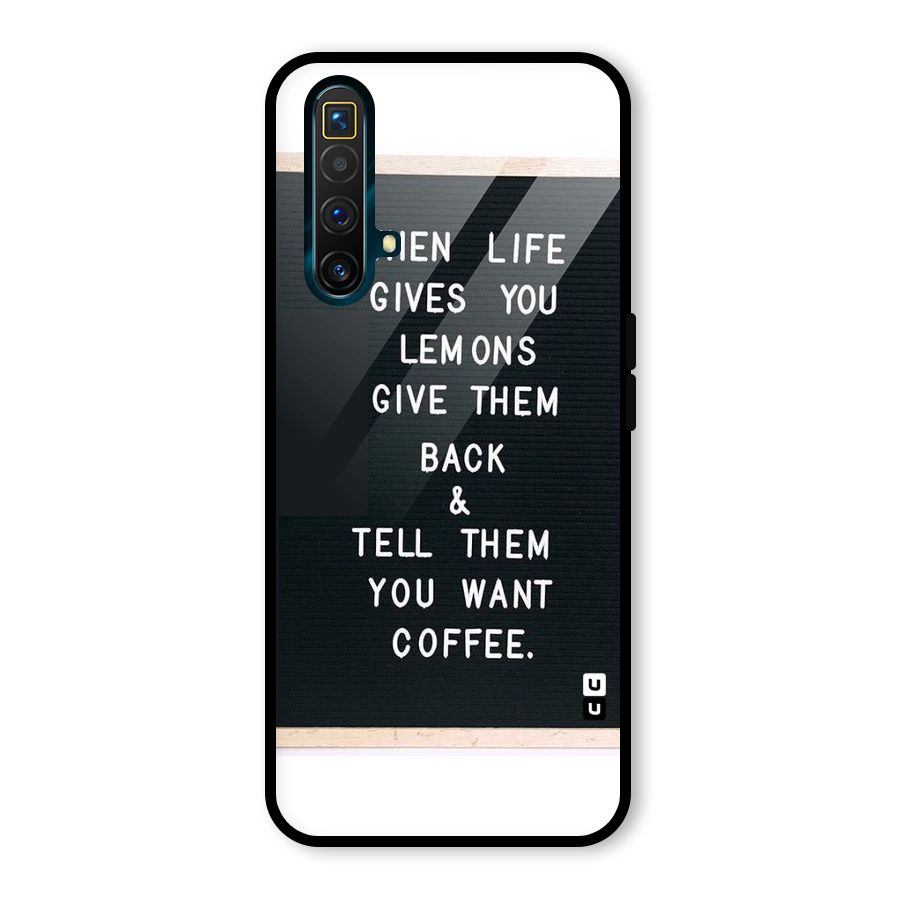No Lemon Only Coffee Glass Back Case for Realme X3