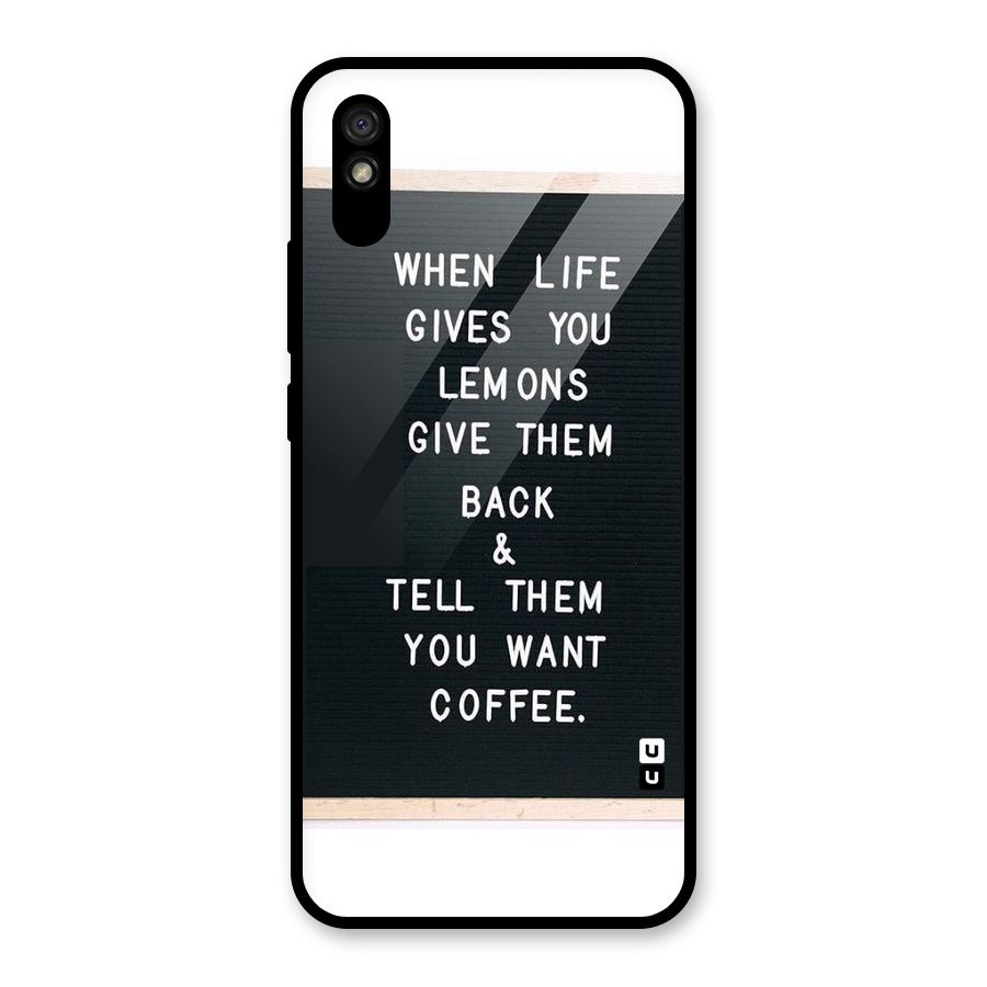 No Lemon Only Coffee Glass Back Case for Redmi 9i