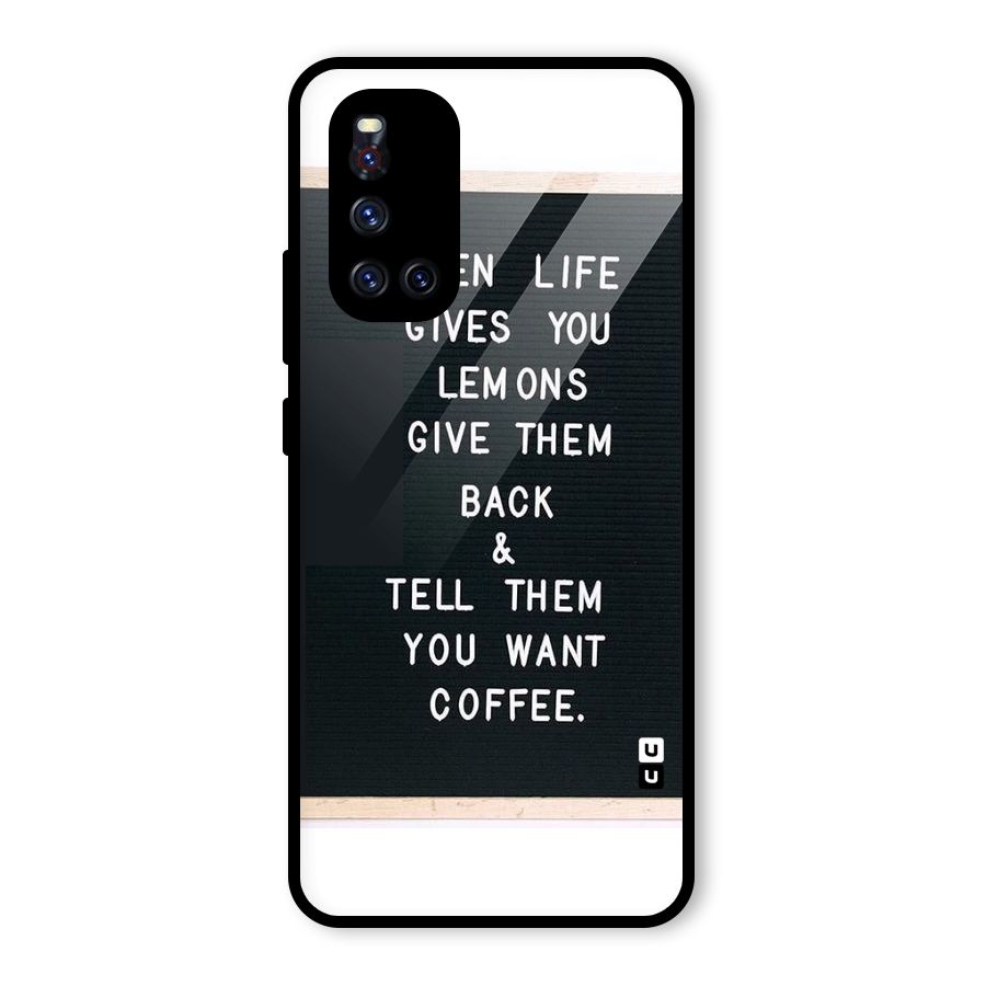 No Lemon Only Coffee Glass Back Case for Vivo V19