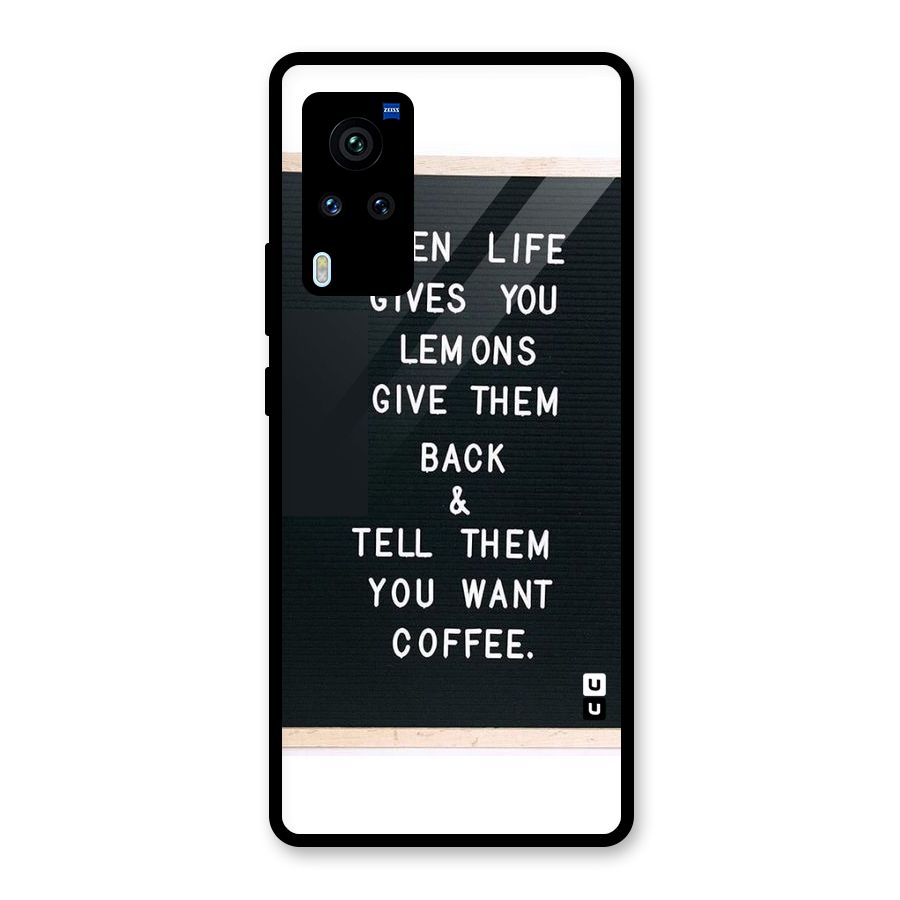 No Lemon Only Coffee Glass Back Case for Vivo X60 Pro
