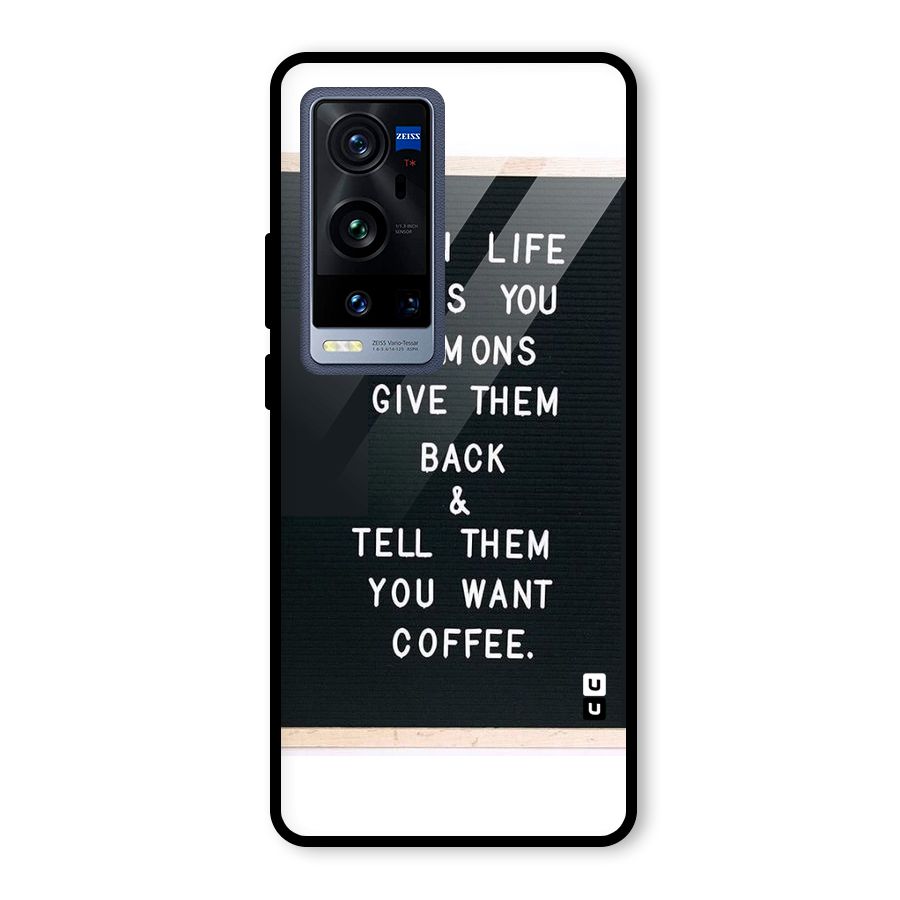 No Lemon Only Coffee Glass Back Case for Vivo X60 Pro Plus