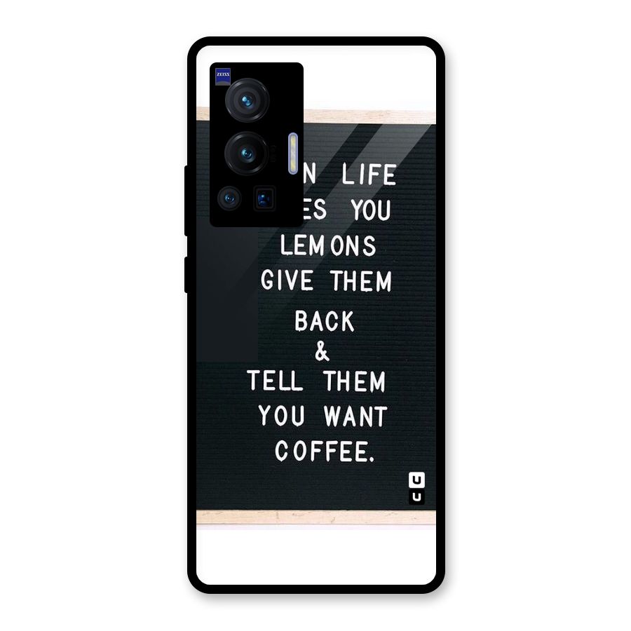 No Lemon Only Coffee Glass Back Case for Vivo X70 Pro