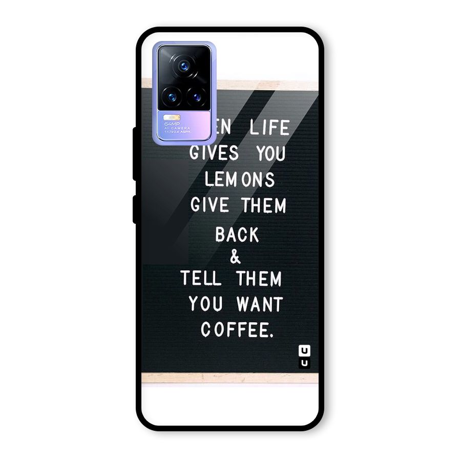 No Lemon Only Coffee Glass Back Case for Vivo Y73