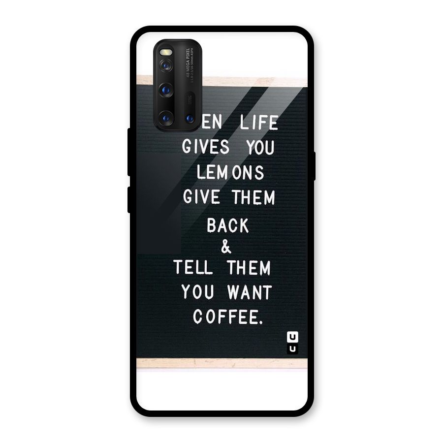 No Lemon Only Coffee Glass Back Case for Vivo iQOO 3