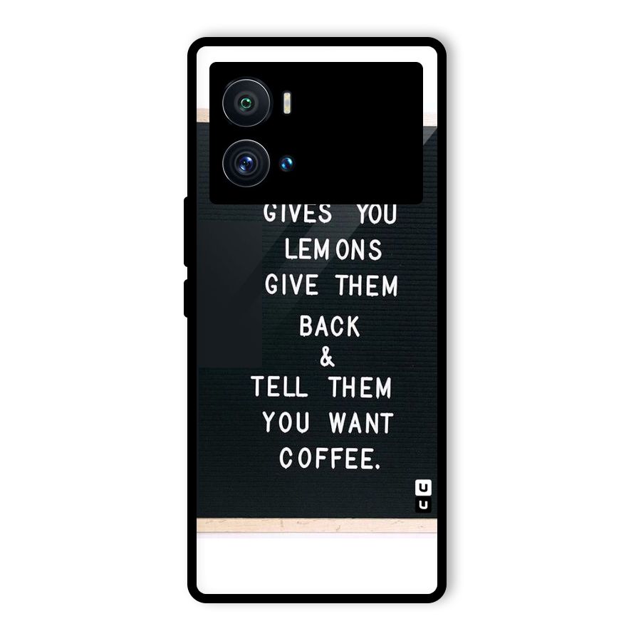 No Lemon Only Coffee Glass Back Case for Vivo iQOO 9 Pro