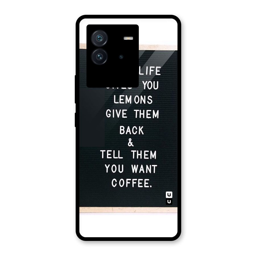 No Lemon Only Coffee Glass Back Case for Vivo iQOO Neo 6 5G