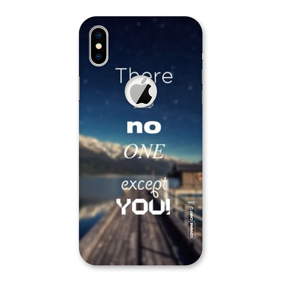 No One But You Back Case for iPhone X Logo Cut