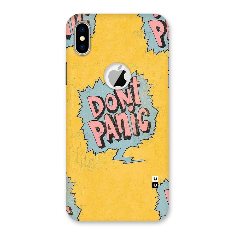 No Panic Back Case for iPhone X Logo Cut