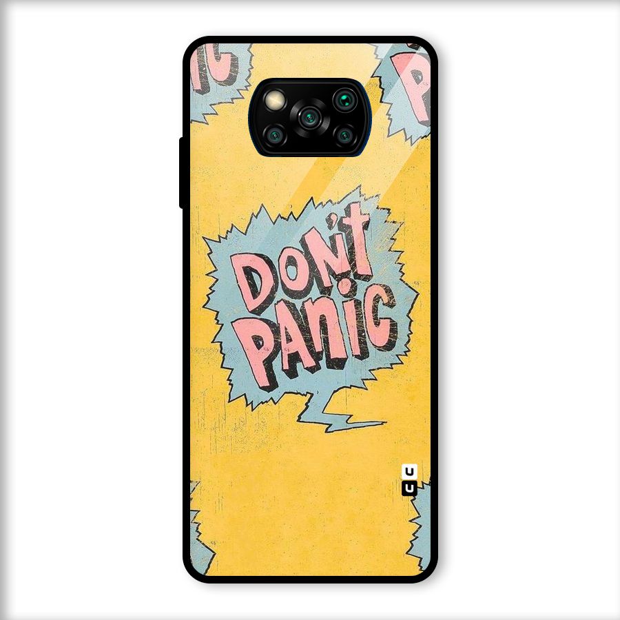No Panic Glass Back Case for Poco X3