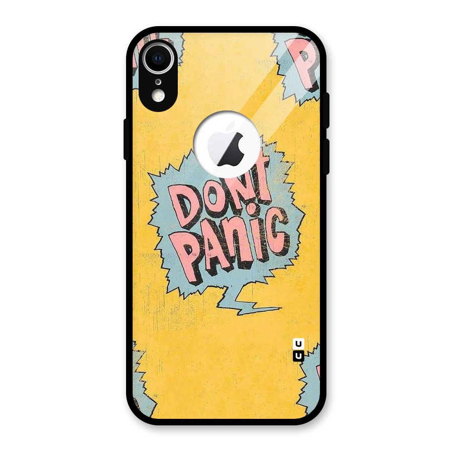 No Panic Glass Back Case for iPhone XR Logo Cut