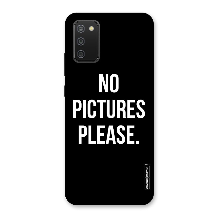 No Pictures Please Back Case for Galaxy M02s