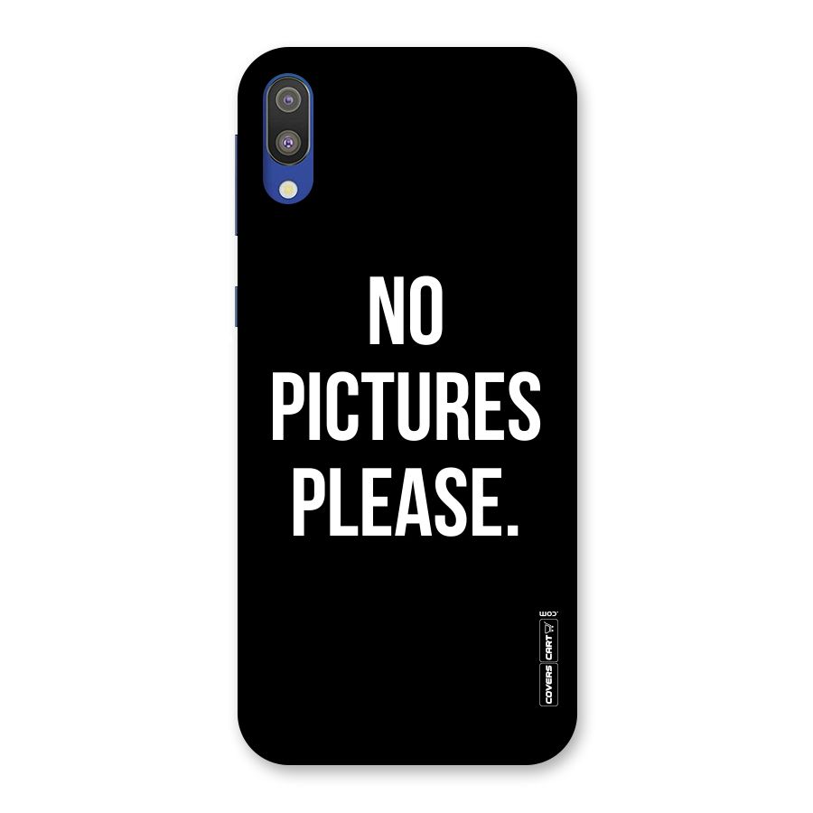 No Pictures Please Back Case for Galaxy M10