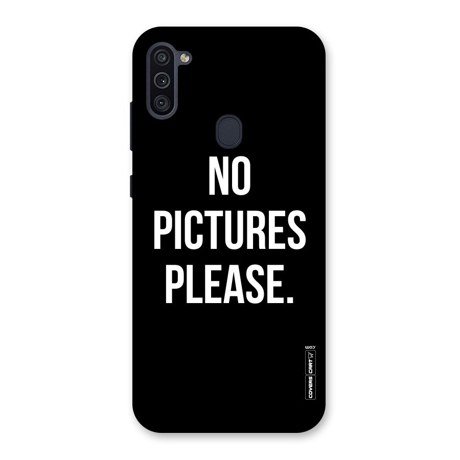 No Pictures Please Back Case for Galaxy M11