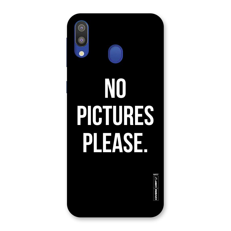 No Pictures Please Back Case for Galaxy M20