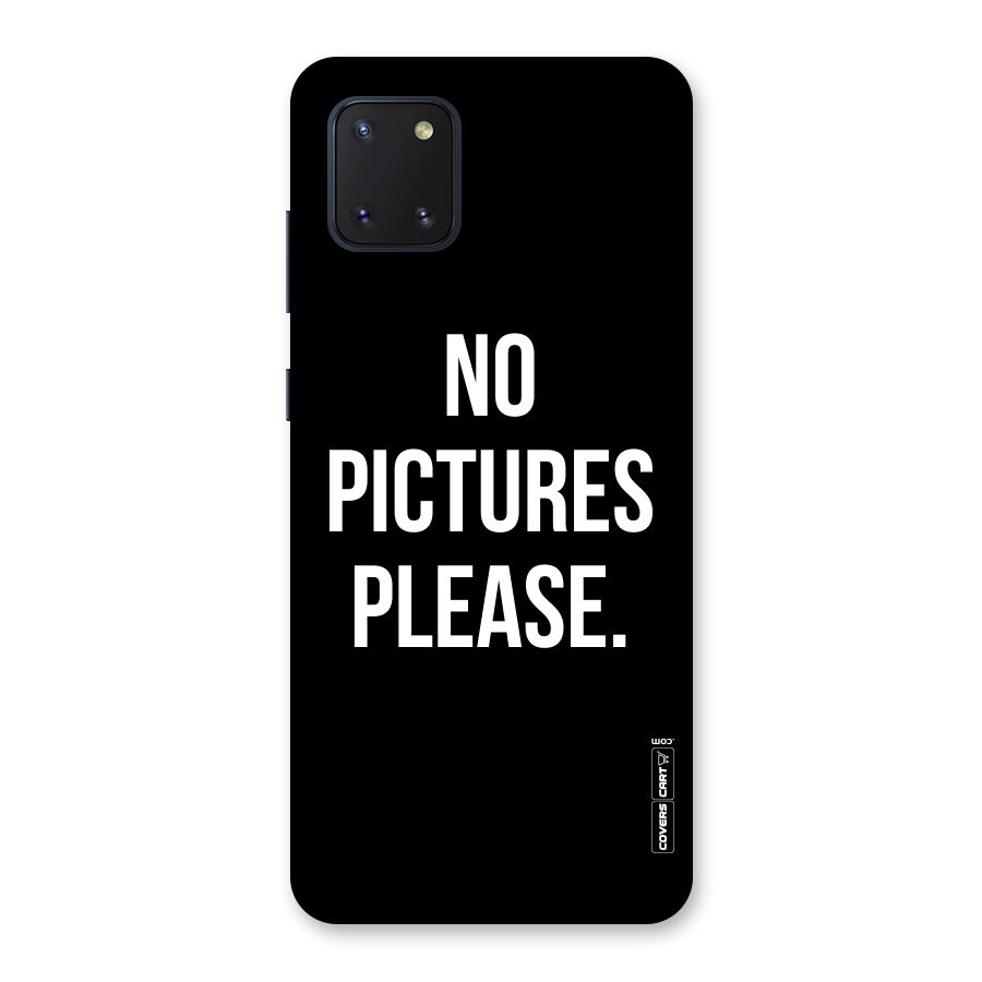 No Pictures Please Back Case for Galaxy Note 10 Lite