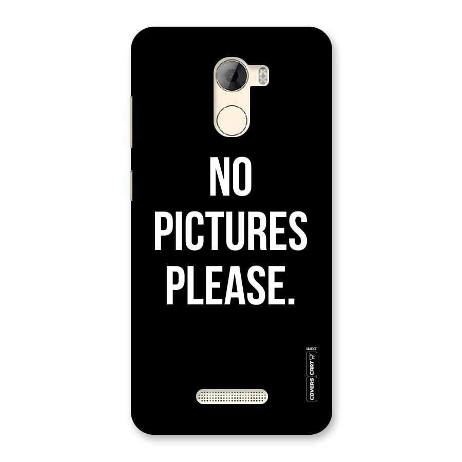 No Pictures Please Back Case for Gionee A1 LIte