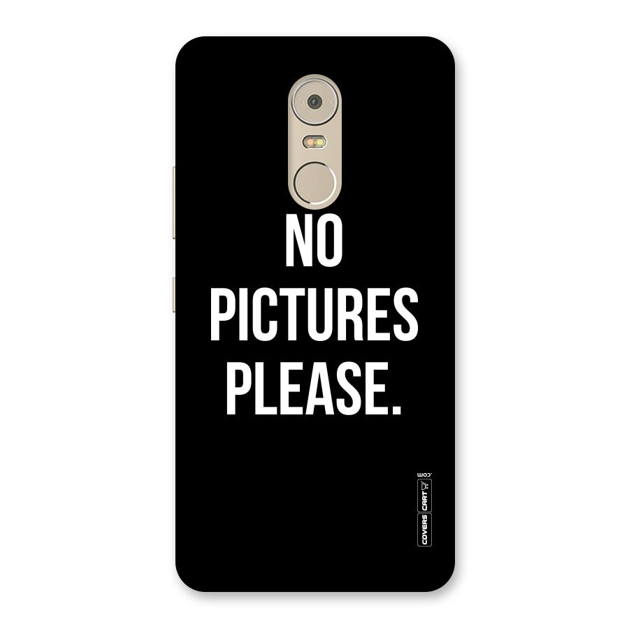 No Pictures Please Back Case for Lenovo K6 Note