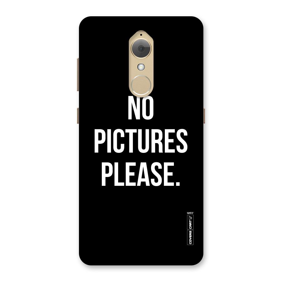 No Pictures Please Back Case for Lenovo K8