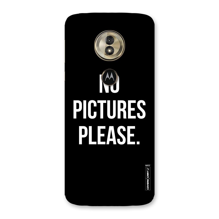 No Pictures Please Back Case for Moto G6 Play
