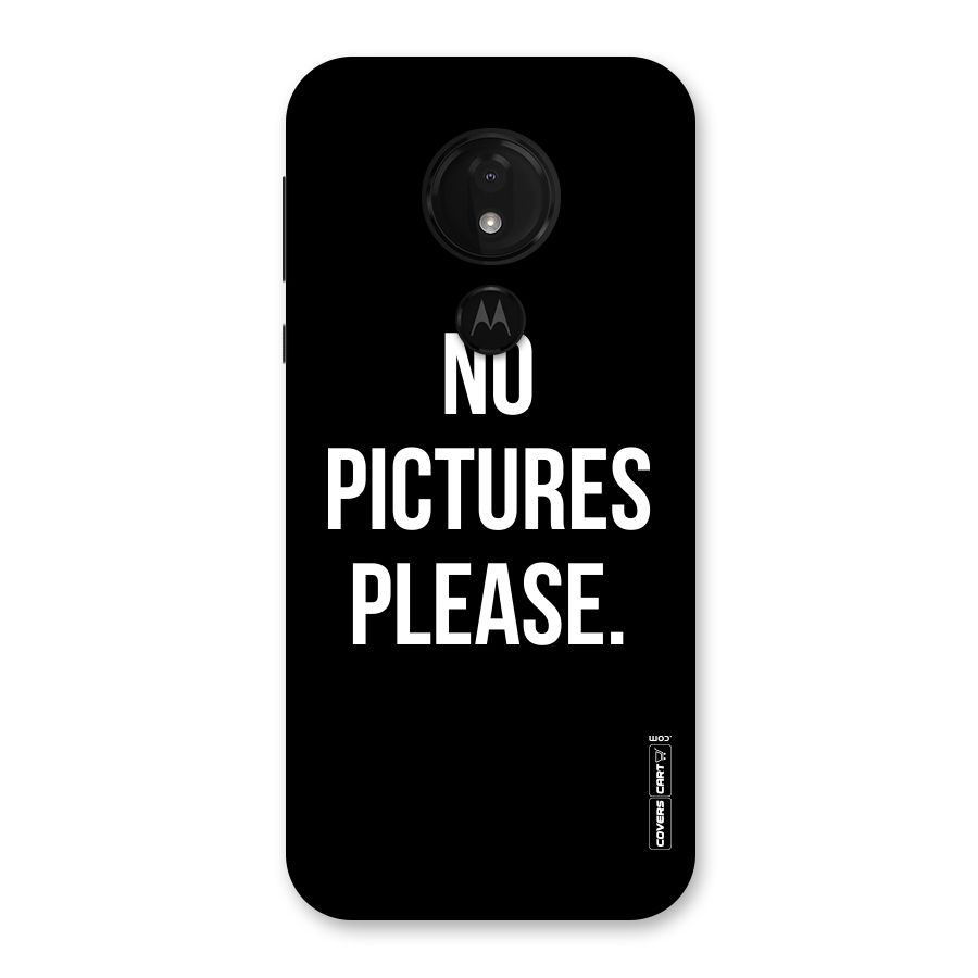 No Pictures Please Back Case for Moto G7 Power
