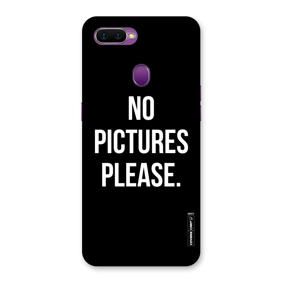 No Pictures Please Back Case for Oppo F9