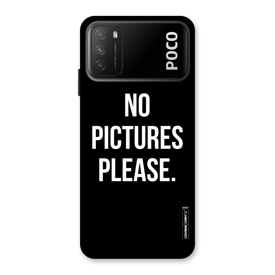 No Pictures Please Back Case for Poco M3