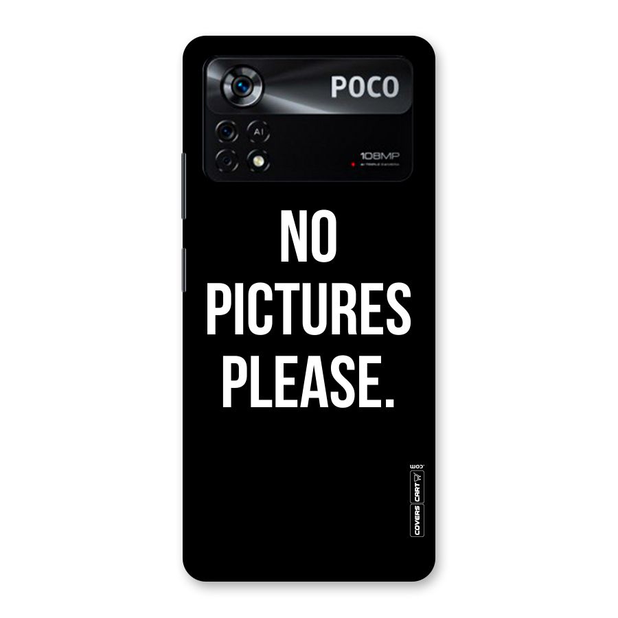 No Pictures Please Back Case for Poco X4 Pro 5G