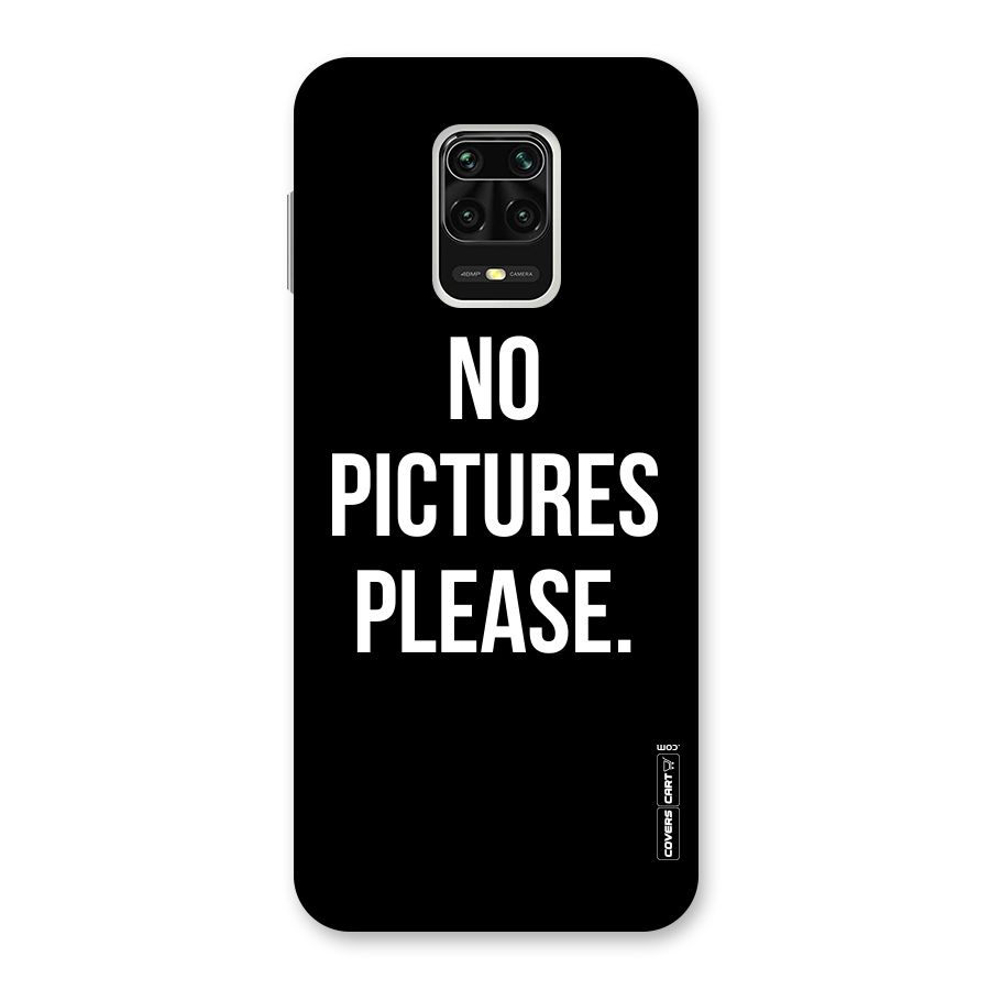 No Pictures Please Back Case for Redmi Note 9 Pro
