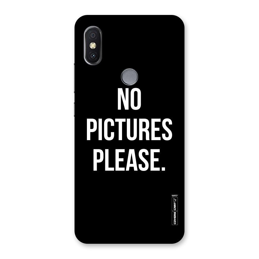 No Pictures Please Back Case for Redmi Y2