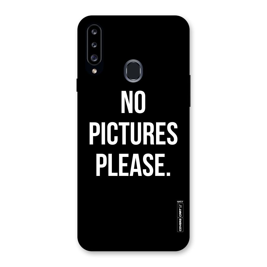 No Pictures Please Back Case for Samsung Galaxy A20s