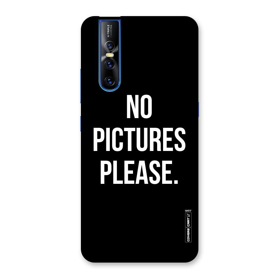No Pictures Please Back Case for Vivo V15 Pro