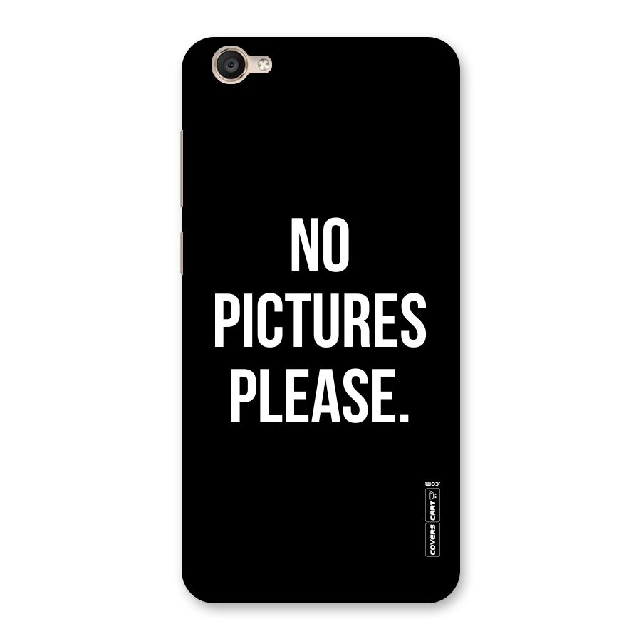 No Pictures Please Back Case for Vivo Y55