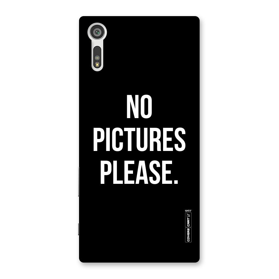 No Pictures Please Back Case for Xperia XZ