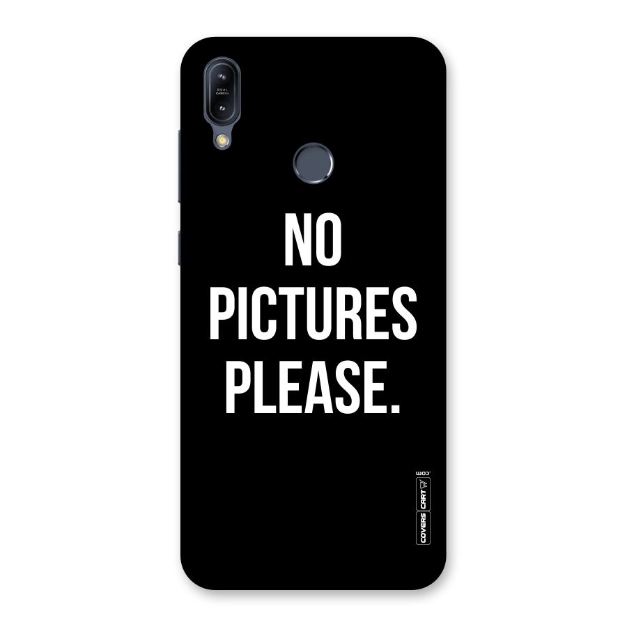 No Pictures Please Back Case for Zenfone Max M2