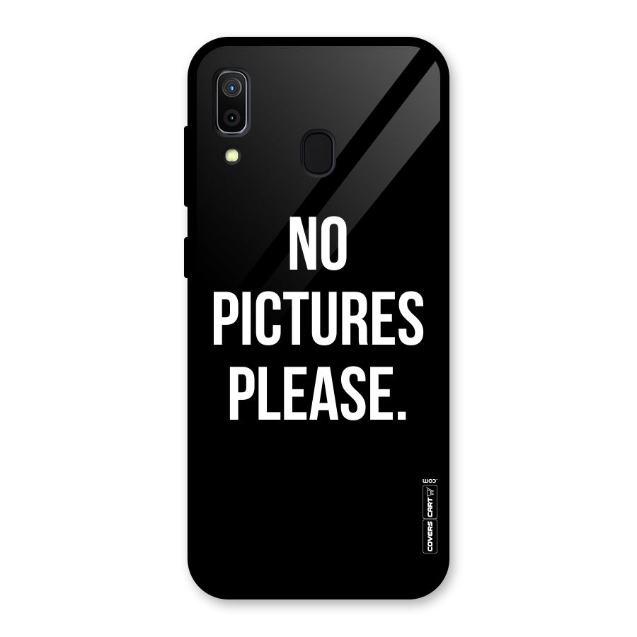 No Pictures Please Glass Back Case for Galaxy A30