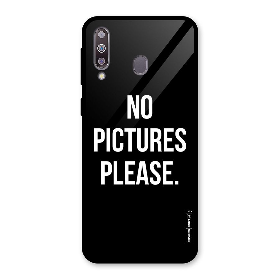 No Pictures Please Glass Back Case for Galaxy M30