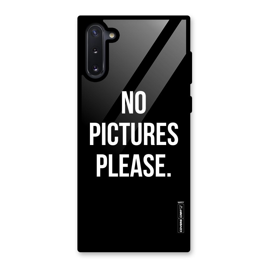 No Pictures Please Glass Back Case for Galaxy Note 10