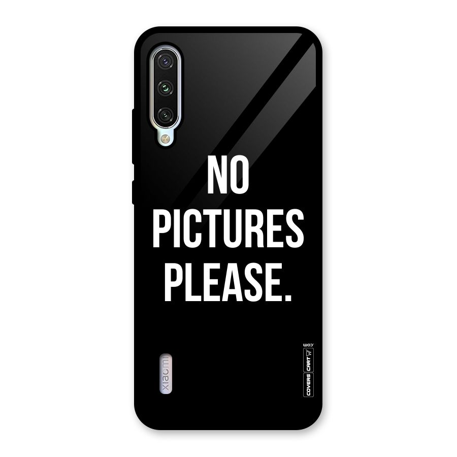 No Pictures Please Glass Back Case for Mi A3
