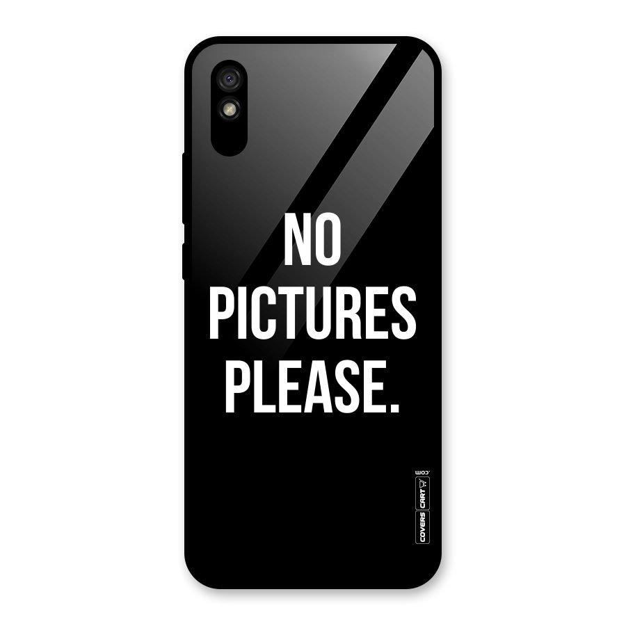 No Pictures Please Glass Back Case for Redmi 9i