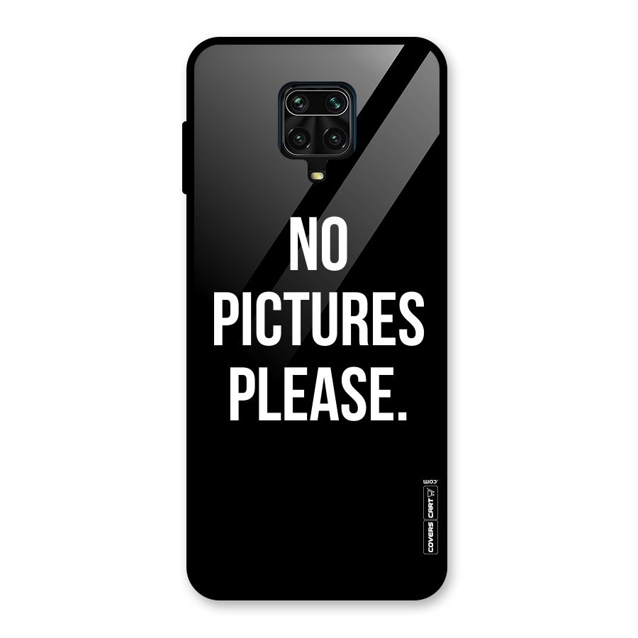 No Pictures Please Glass Back Case for Redmi Note 9 Pro