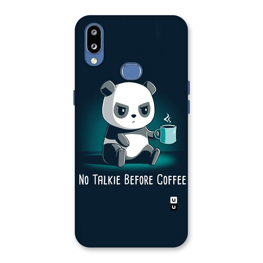 No Talkie Before Coffee Back Case for Galaxy M01s