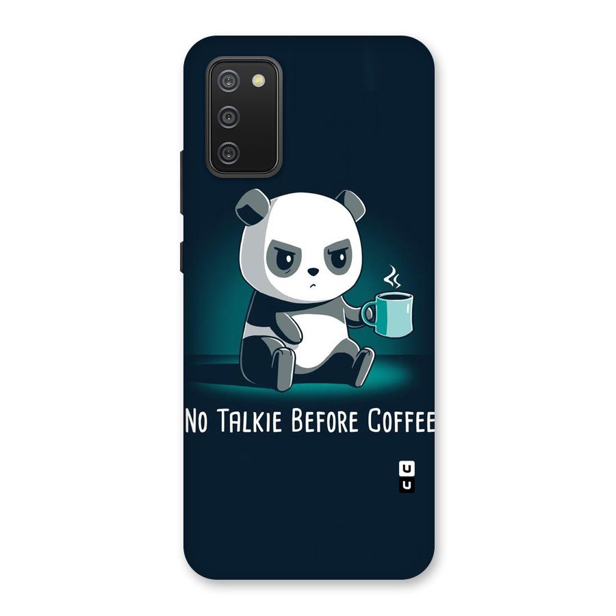 No Talkie Before Coffee Back Case for Galaxy M02s
