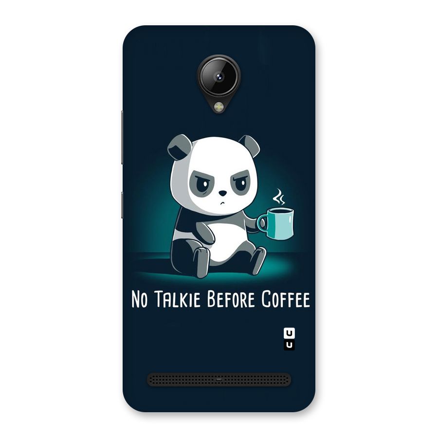 No Talkie Before Coffee Back Case for Lenovo C2