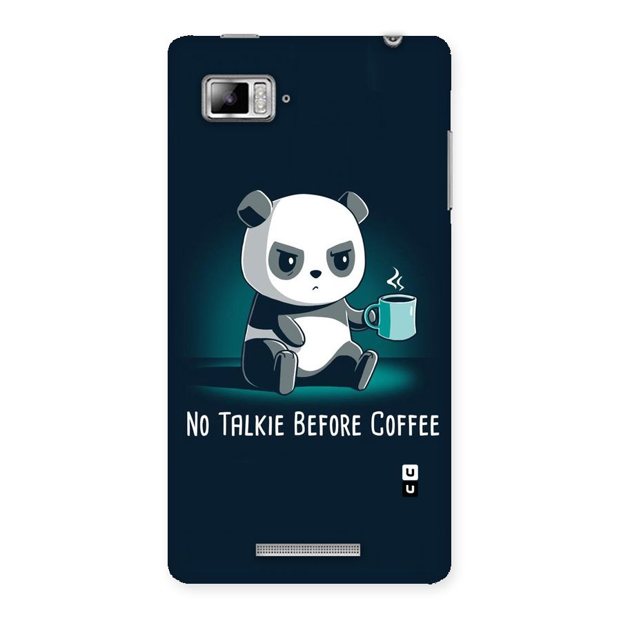 No Talkie Before Coffee Back Case for Lenovo Vibe Z K910