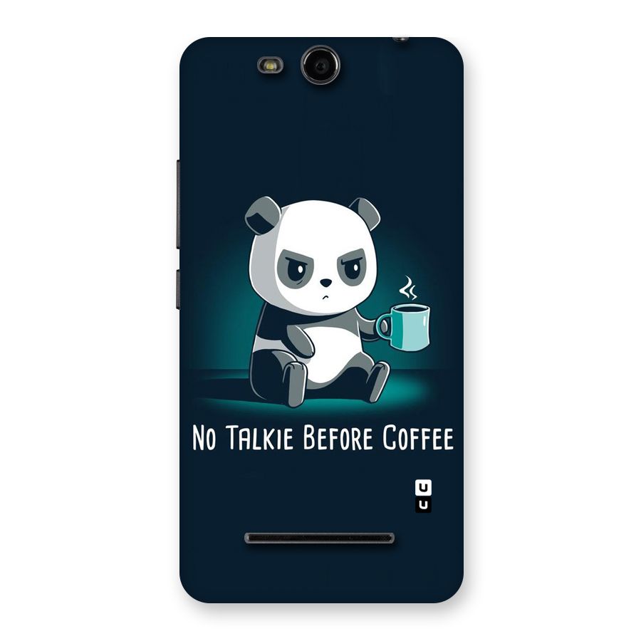 No Talkie Before Coffee Back Case for Micromax Canvas Juice 3 Q392
